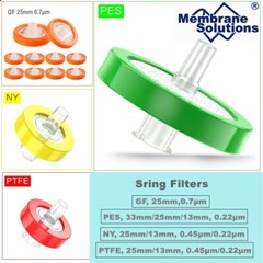 PES/PTFE/NY/GF Membrane HPLC Syringe Filters 0.7μm/0.22μm/0.45μm, 13mm/25mm/33mm