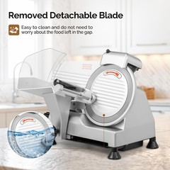 ROVSUN Commercial Electric Meat Slicer 8″ Food Cutter Deli Cheese 1200RPM, 210W