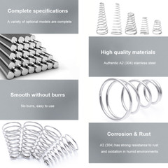 Cone Springs Conical Compression Spring Pressure Wire Dia 0.4-2mm Stainless A2