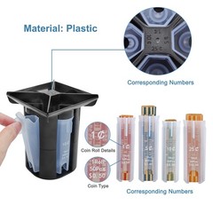 Accurate Coin Counter Sorter Tube Creative 5-in-1 Clear Change Counting Machine