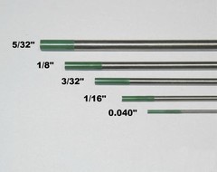 WeldingCity® 10-pk TIG Welding Tungsten Electrode Pure (Green) 3/32″ x 7″ | USA