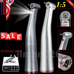 Dental 1:5 Increasing Contra Angle LED Optic Handpiece Fit NSK Electric Motor OR