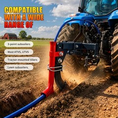 ATV UTV Pipe Layer Attachment for 3-Point Ripper Hitch Lawn Trencher Subsoiler