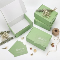 12x9x4 inch Shipping Boxes Set of 6 Green, Inner Size 11.6×8.6×3.6 inch Cardb…