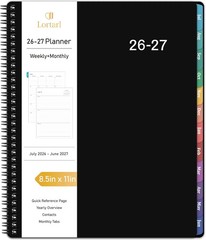 Weekly and Monthly Planner 2026-2027, July 2026-June 2027, 8.5” x 11” | Academ
