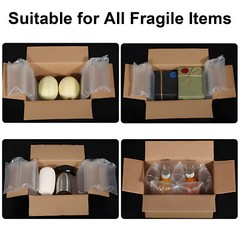 170 Count 4×8″ Prefilled Air Pillows 20 Gallon Void Fill Packing Bubble Cushion