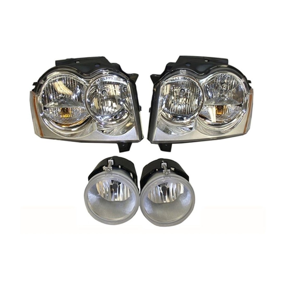 4Pcs Fog Light with Bulb Jeep Grand Cherokee 05-07 Laredo Ltd Overland 901-0558