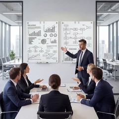 36 x 24 Inches Glass Whiteboard w/Eraser, Removable Tray, 2 Markers, 4 Magnets