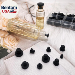 100 Pcs Silicone Rubber Hole Plugs Set – 9 Sizes T-Type Black Silicone Plugs Cap