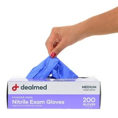 Latex-Free Medium Nitrile Gloves for Medical Use, 200 Count – Ambidextrous Fit