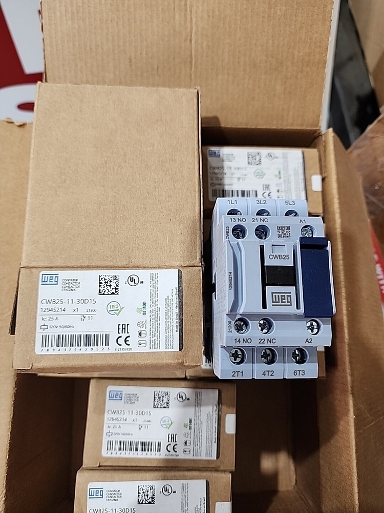 WEG CWB25-11-30D15 / CWB251130D15 Contactor, New