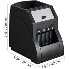 VEVOR USD Coin Sorter Coin Counter Wrapper and Roller 230 Coins/min 4 Coin Tubes