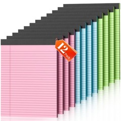Legal Pads 8.5 x 11, 12 Pack Colored Note x 11 In, Multicolor – 12