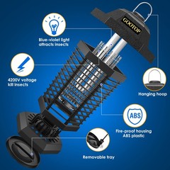 Gootop Bug Zapper Outdoor Mosquito Zapper 3 Prong Plug In Electric Fly Zapper