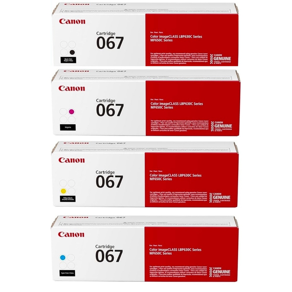 Genuine Canon 067 Toner Cartridge Set C/M/Y/K – Original OEM Laser Printer