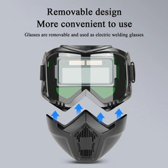 Auto Darkening Welding Glasses Adjustable Band Detachable Welder Mask Impact