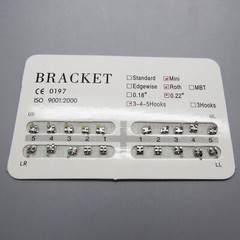 20 Pcs/Kit Dental Orthodontic Metal Bracket Braces Standard Roth .022 Hook 3-4-5