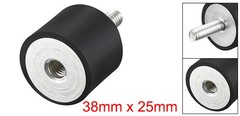 M6 Rubber Mounts Shock Absorber Anti Vibration Isolators 25mm x 20mm Black