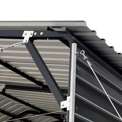 Powder Coated 20x20ft Carport 400 SqFt 10ft Open Walls 27GA Steel