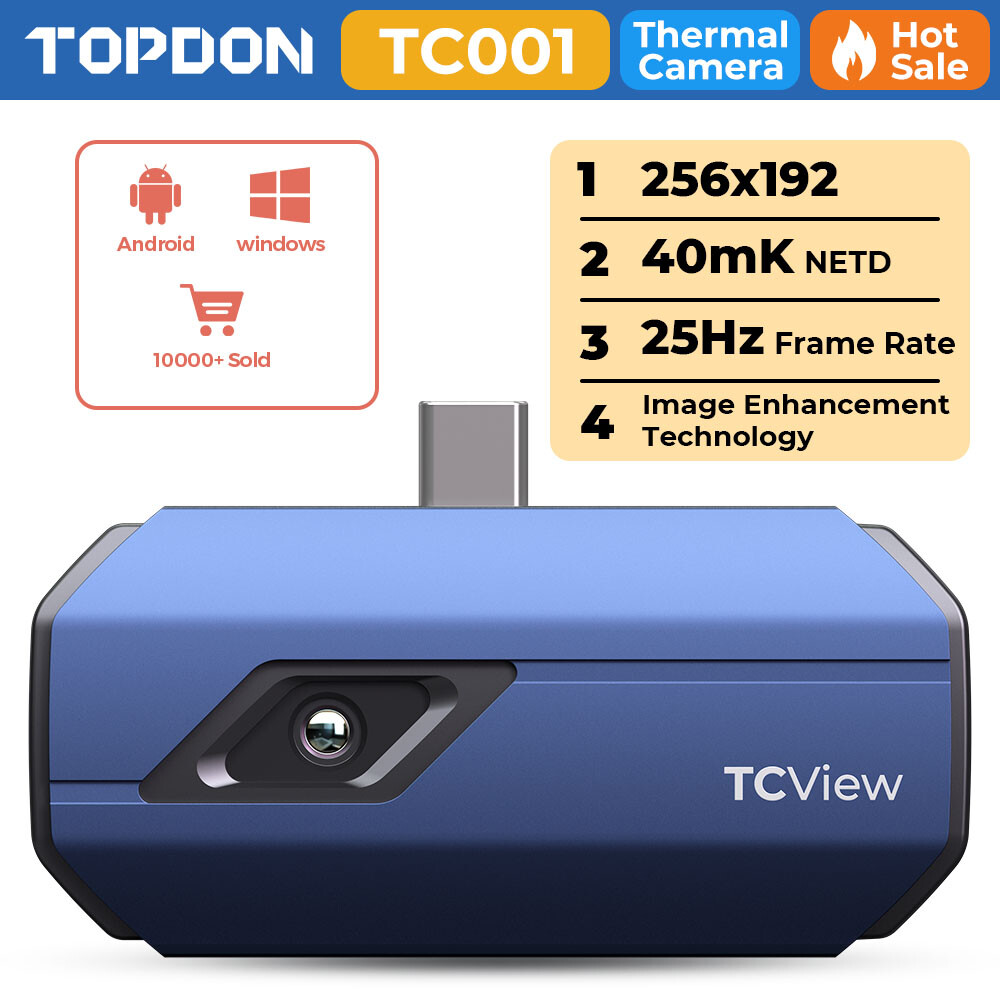 TOPDON TC001 Thermal Imaging Camera High IR 256*192 Accuracy Resolution Portable