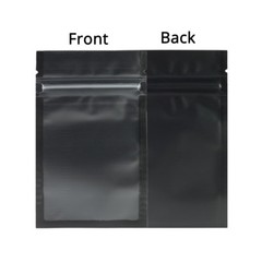 5x7in Matte Clear Front Black Back Foil Mylar Flat Zip Lock Bag w/ Machine C03