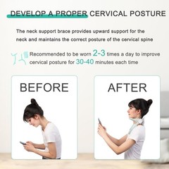 Neck Brace, Soft Foam Cervical Collar with 360° As picture shown, Gray