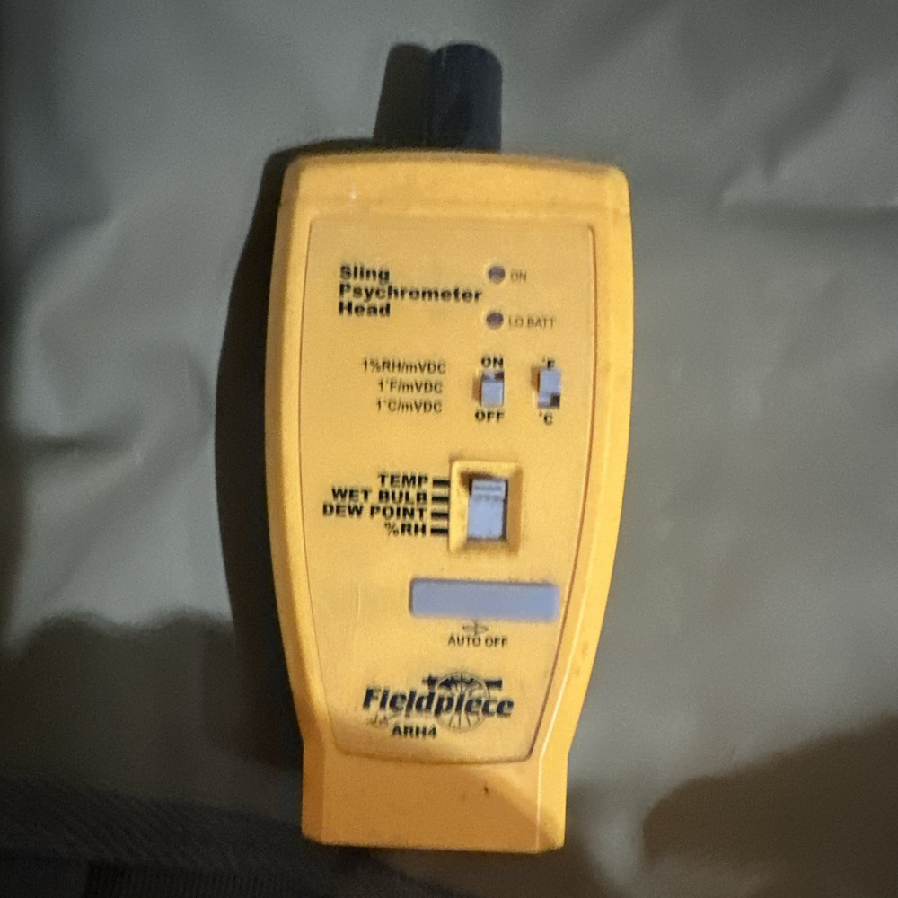 Fieldpiece ARH4 Sling Psychrometer Head HVAC Meter Wet Temp Dry Bulb Dew Point