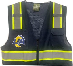 🏈🦺LOS ANGELES RAMS SAFETY WORK VEST PPE W/REFLECTIVE LOGO SIZE M/L/XL/2XL-4XL