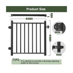 Deck Railing Gate Stainless Steel Black Textured Powder-Coat Finish Deck Gate…