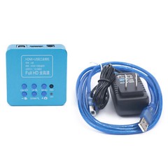 HD 1080p HDMI Industrial Digital Video Microscope Camera C Mount USB Blue NEW !