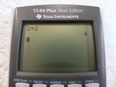 Texas Instruments TI-84 Plus Blue Silver Edition Calculator DARK SPOT IN SCREEN!