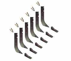 6 – Gannon Scraper Box Shanks w Scarifier Teeth & Clips – H920 , 8075 , K1306