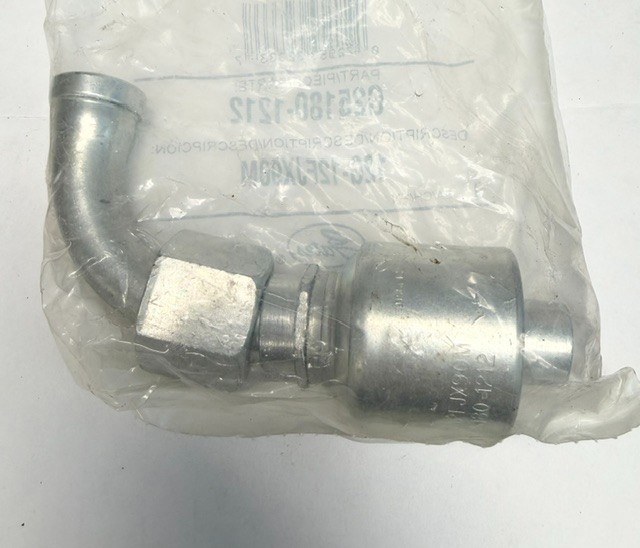 Gates Hydraulic Hose Fitting G25180-1212 12G-12FJX90M