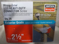 Simpson Strong Tie SDS25212-R25 Structural Wood Screws 1/4″ x 2-1/2″ – 50 Pack