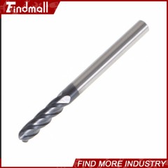5 PCS 1/8″ 4 Flute 1-1/2″ Overall Length Ball Nose Carbide End Mill