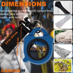 Gray Zip Tie Holder Cable Organizer Portable Safe Storage Organization 4 PCS