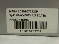 Jupiter Pneumatics Heavy Duty Filter 3/4″Port 10.24″High 3.54″ Wide 1050107522JP