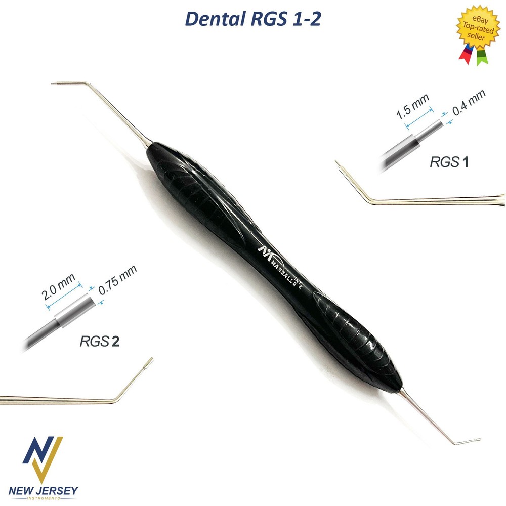 Dental Restorative Instruments Set RGS 1-2, RGS 3-4, Hatchet 8/9 Silicone Handle