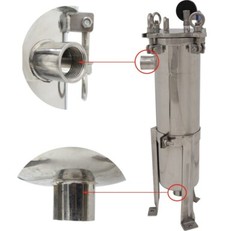 Stainless Steel #4 Bag Filter Housing Fluid Filtration Equipment 1″ NPT In/Out