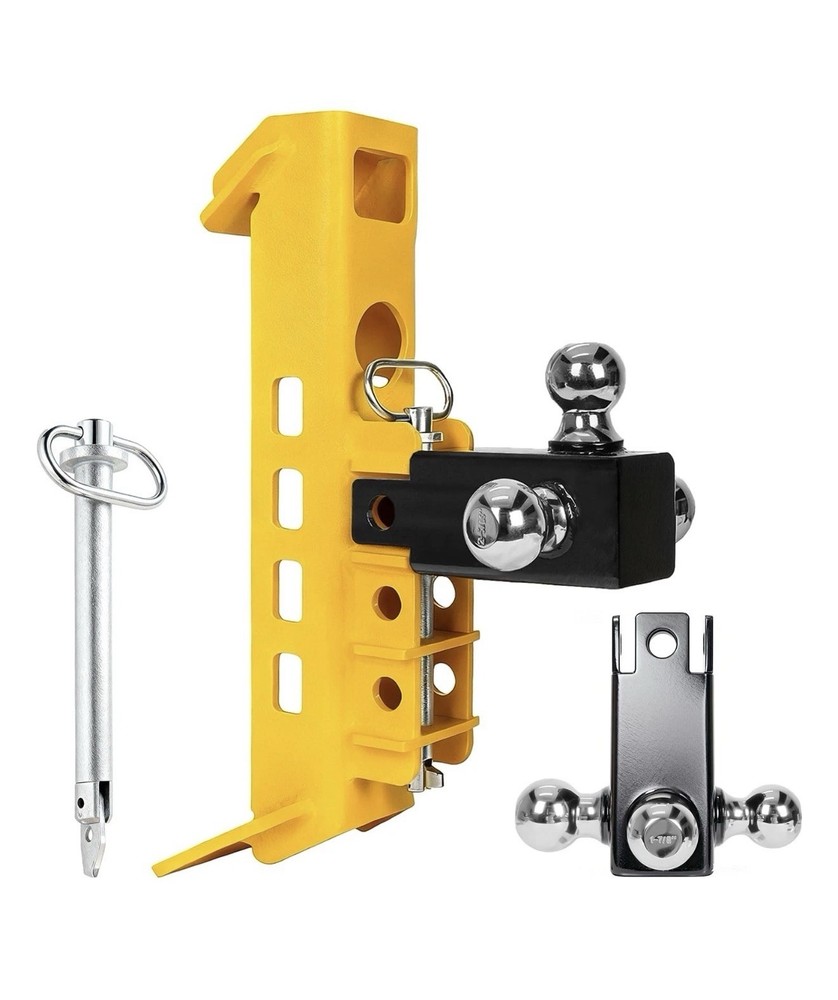 WARMOASIS Skid Steer Trailer Hitch Attachment 3 Ball 20,000 lb Capacity