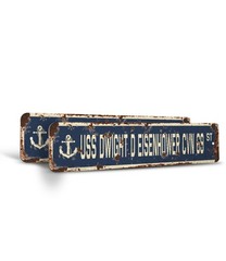 USS DWIGHT D EISENHOWER CVN 69 Vintage Style Street Sign us navy ship veteran