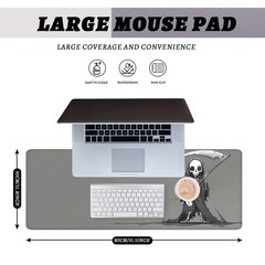 Cute Death Gaming Mouse Pad Cartoon Grim 31.5L x 11.8W inches,