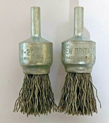 3/4″ DIA STEEL CRIMPED END BRUSH [20,000 rpm] NEW BRITAIN W-20 (QTY: 2) USA NOS