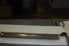Dairy Milk Filter Frame 4 7/8 X 33 side discharge 1 1/2 x 1 1/2 tri clover Sock