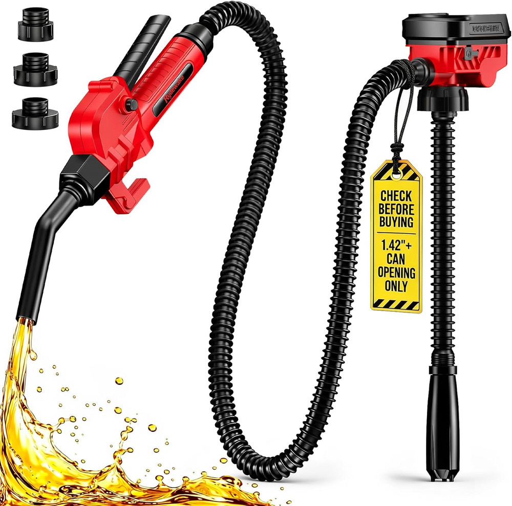 Fuel Transfer Pump for Milwaukee M18 Batteries, Cordless 3.7 GPM Flow | Gas Can