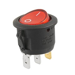 10A max — 100-125V AC red Light ON-OFF SPST Round Button Rocker Switch