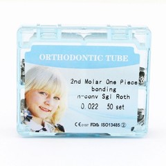 50Sets Dental Buccal Tubes Monoblock Orthodontic 022 Roth MBT 1st 2nd Molar Tube