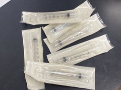 (95) General Use 3mL Plastic Graduated Luer Lock Syringes Blister Packed