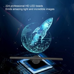 3D Hologram Fan 16.5in 2000×224 WiFi 3D Projector with 224 LED Light Beads