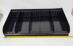 NSI Sheet Metal Shelf Bin 2′ Black for Interchangeable Displays with Dividers